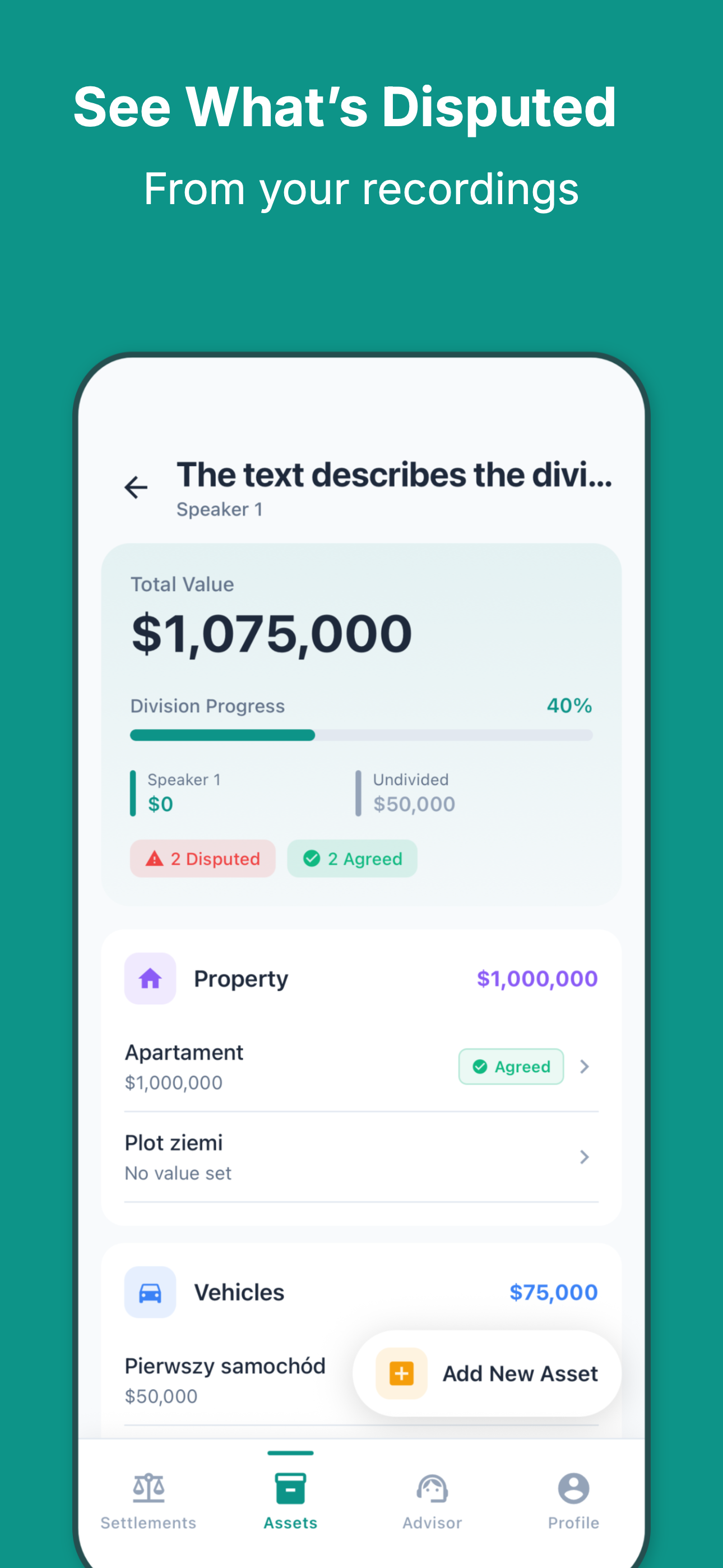 BreakupFair Division Plans
